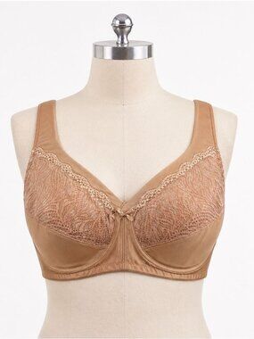 Glamorise MagicLift Natural Shape Wireless Support Bra Beige Size 38G Style 1010
